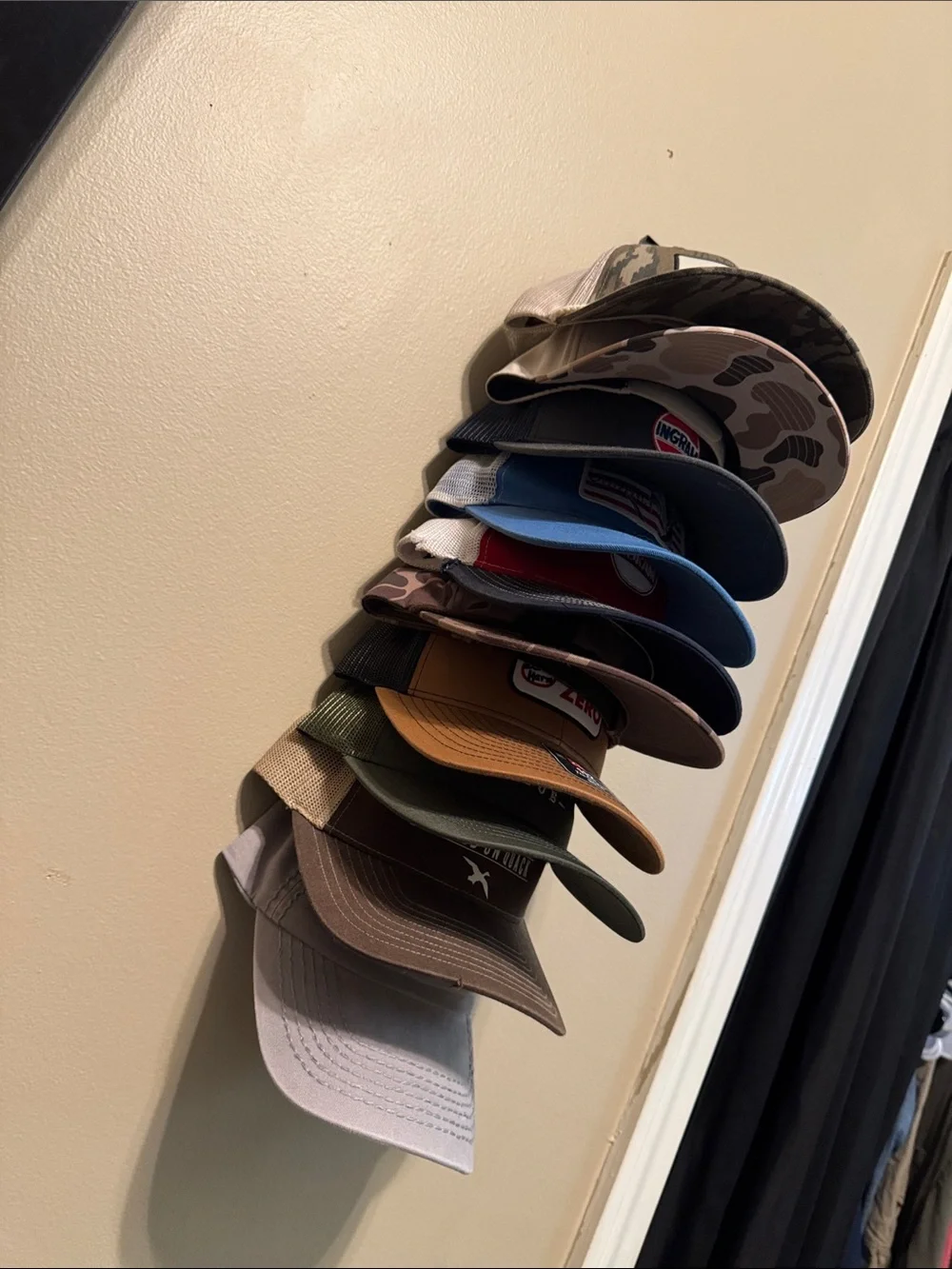 Hat Organizer for Wall (holds 10 hats)